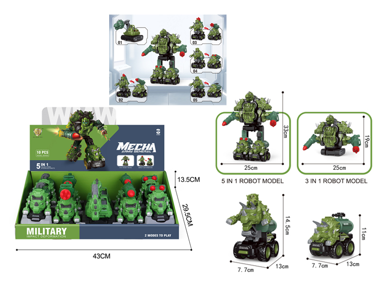 Transformers Dinosaur Army General Toy 10PCS