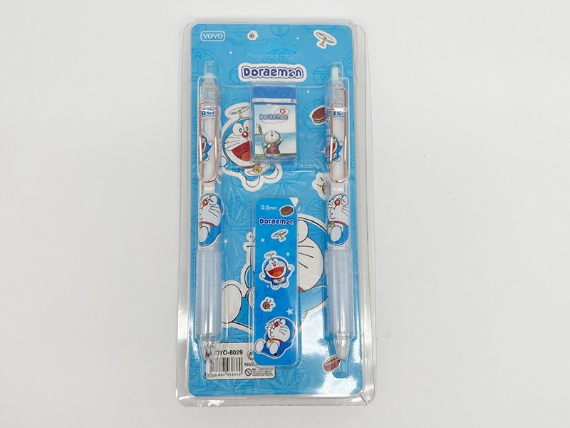 Doraemon Stationery Set (Ballpoint Pen + Pencil + Pencil Box + Eraser )