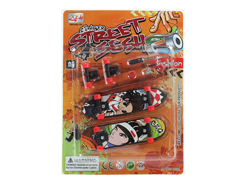 2PCS Cartoon Finger Skateboard