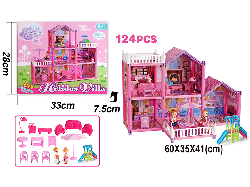 DIY Assembly Villa 124pcs
