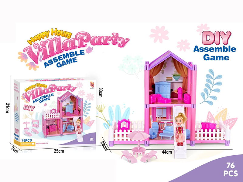 DIY Assembly Villa With Stairs 76PCS