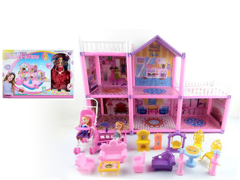 DIY Assembly Villa With Doll