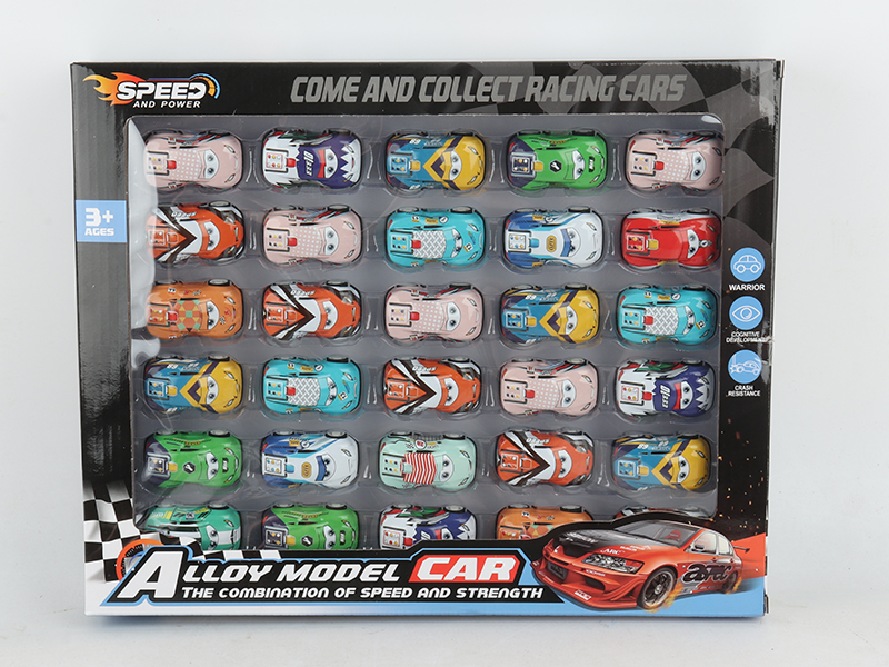 Pull Back 4.8cm Iron Cartoon Car 30pcs
