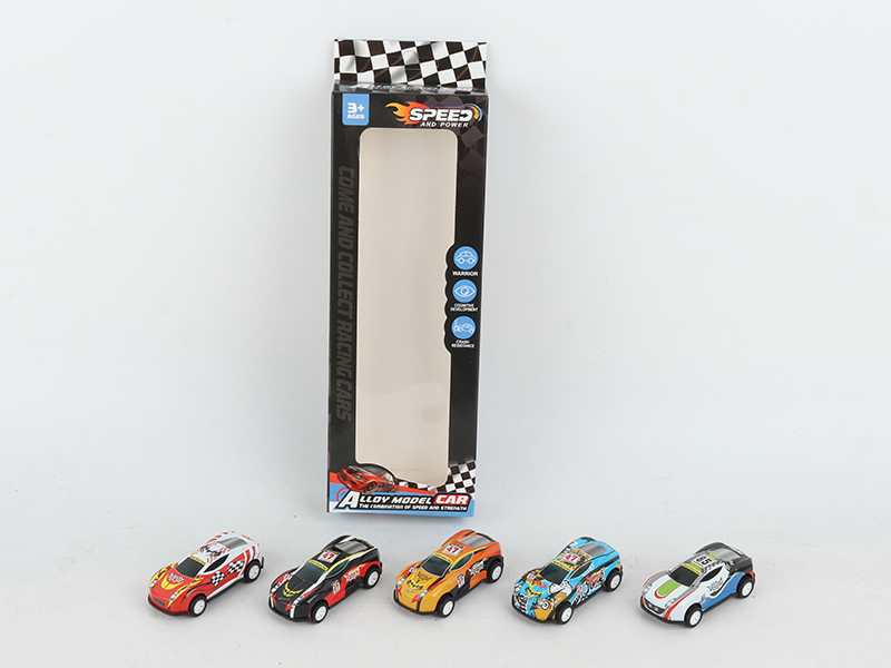 Pull Back 6.8cm Iron Racing Car  5pcs