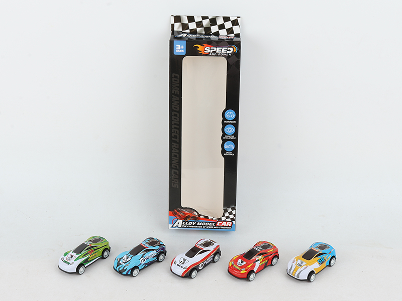 Pull Back 6.8cm Iron Racing Car  5pcs