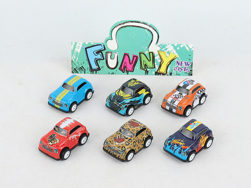 Pull Back 5.5cm Iron Off-Road Vehicle 6pcs