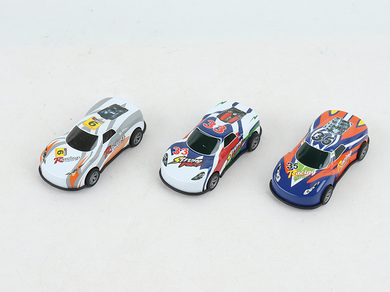 Pull Back 8.6cm Iron Racing Car  3pcs