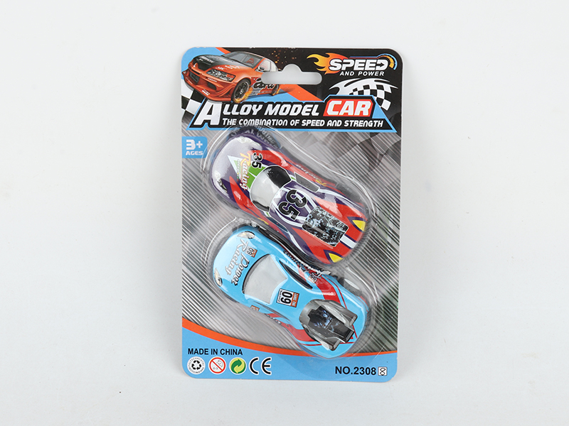 Pull Back 8.6cm Iron Racing Car  2pcs