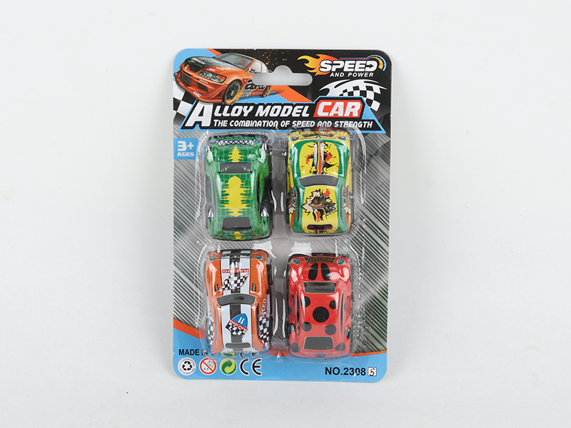 Pull Back 5.5cm Iron Car 4pcs