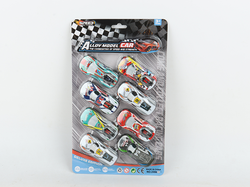 Pull Back 8.6cm Iron Racing Car  8pcs