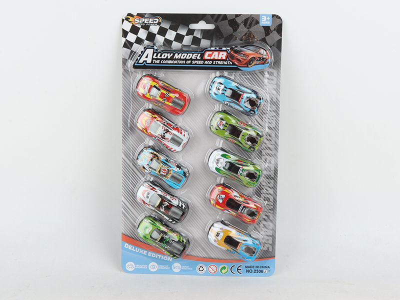 Pull Back 6.8cm Iron Racing Car 10pcs