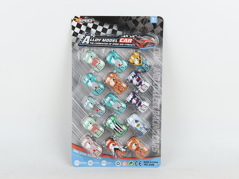 Pull Back 4.8cm Cartoon Iron Car  15pcs