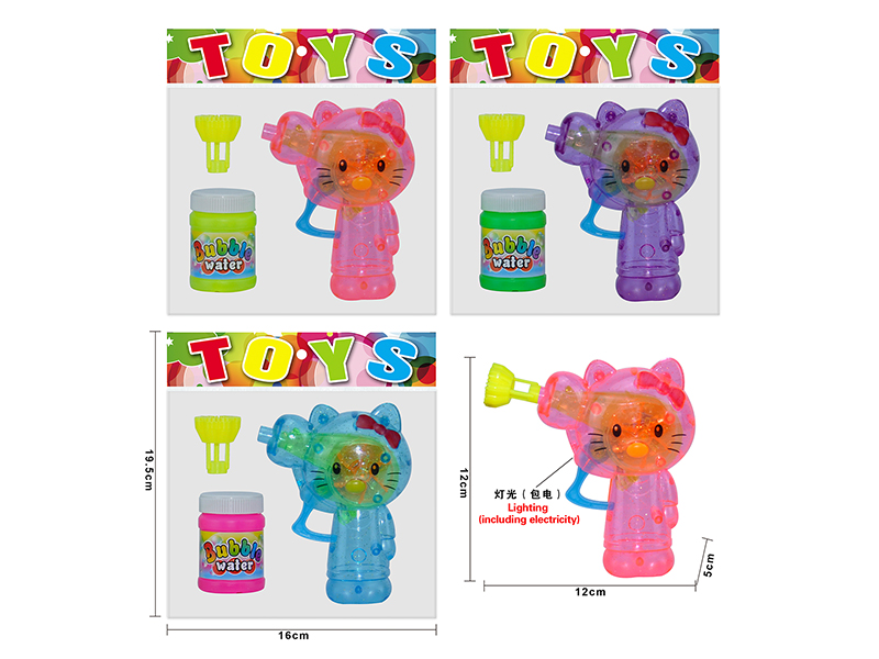 Manual Inertial Transparent Hello Kitty Bubble Gun With Light
