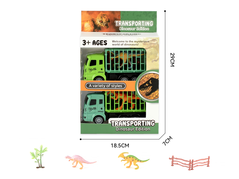 Friction Animal Car+Fence+Tree