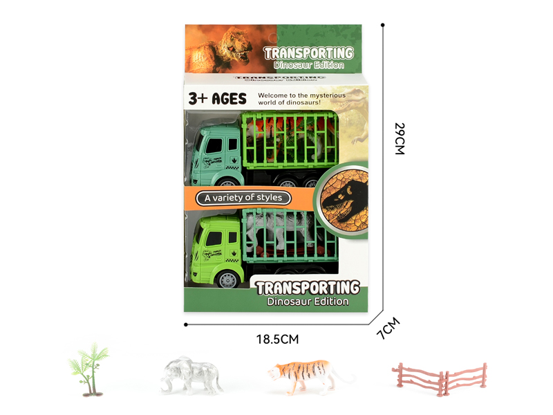 Friction Animal Car+Fence+Tree