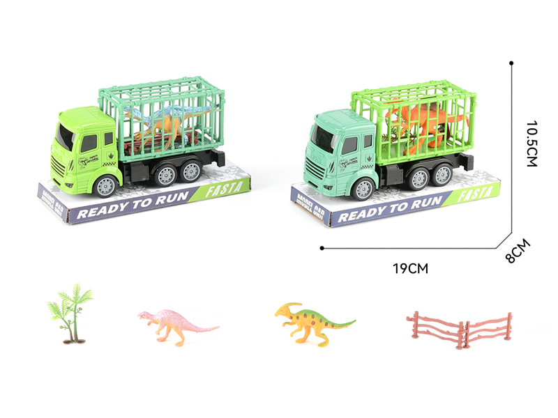 Friction Animal Car+Fence+Tree