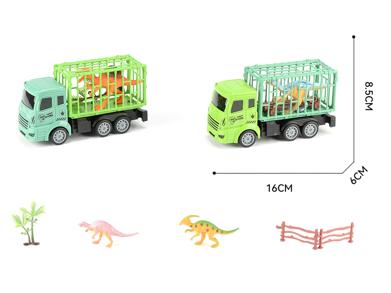 Friction Animal Car+Fence+Tree