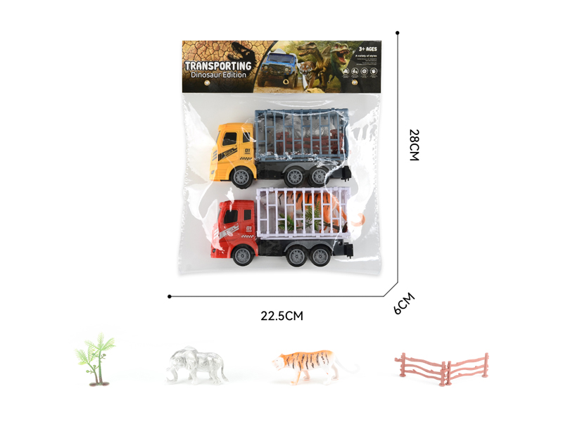 Friction Animal Car+Fence+Tree