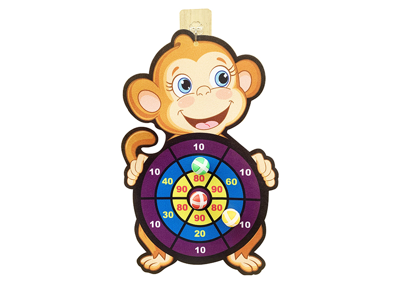 Velcro Dartboard(Monkey) + Sticky Balls + Hook