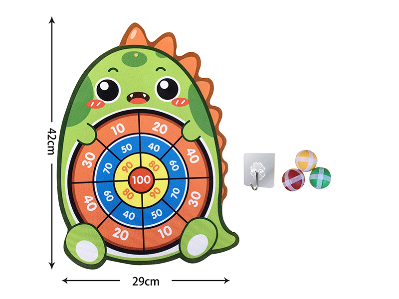 Velcro Dartboard(Stegosaurus) + Sticky Balls + Hook