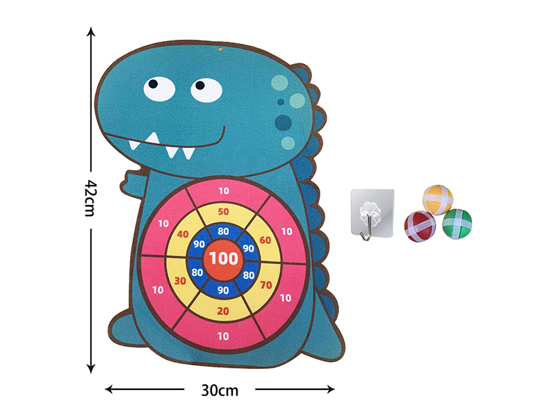 Velcro Dartboard(Dinosaur) + Sticky Balls + Hook