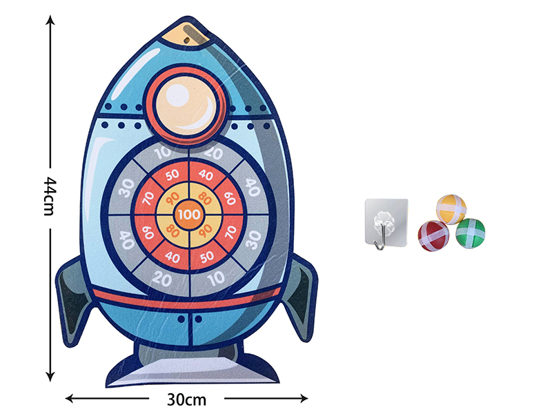 Velcro Dartboard(Rocket) + Sticky Balls + Hook