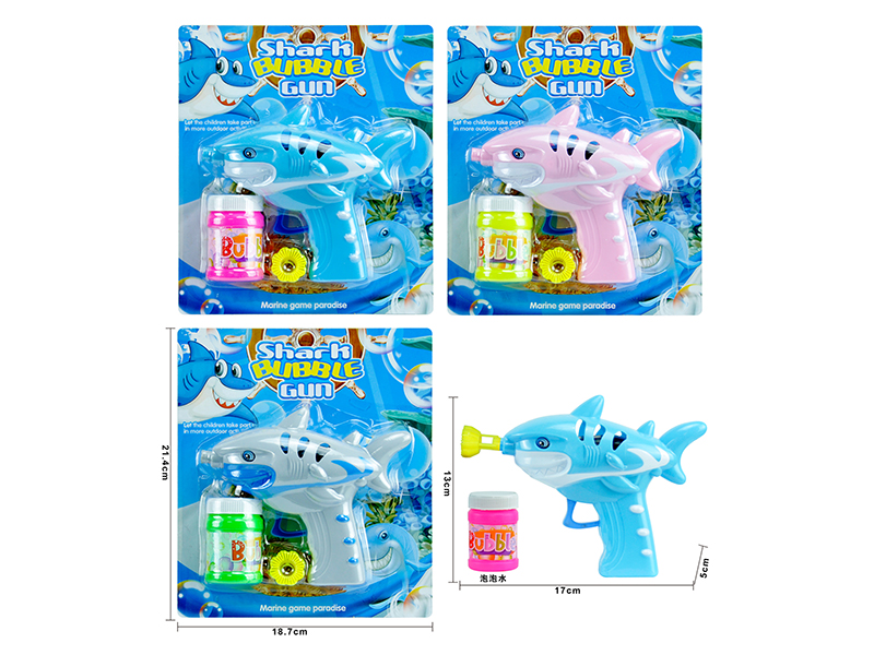 Manual Inertia Shark Bubble Gun