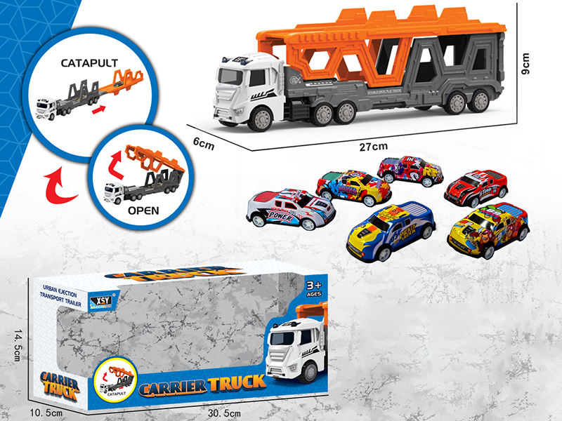 Alloy City Car Folding Ejection Carrier Truck