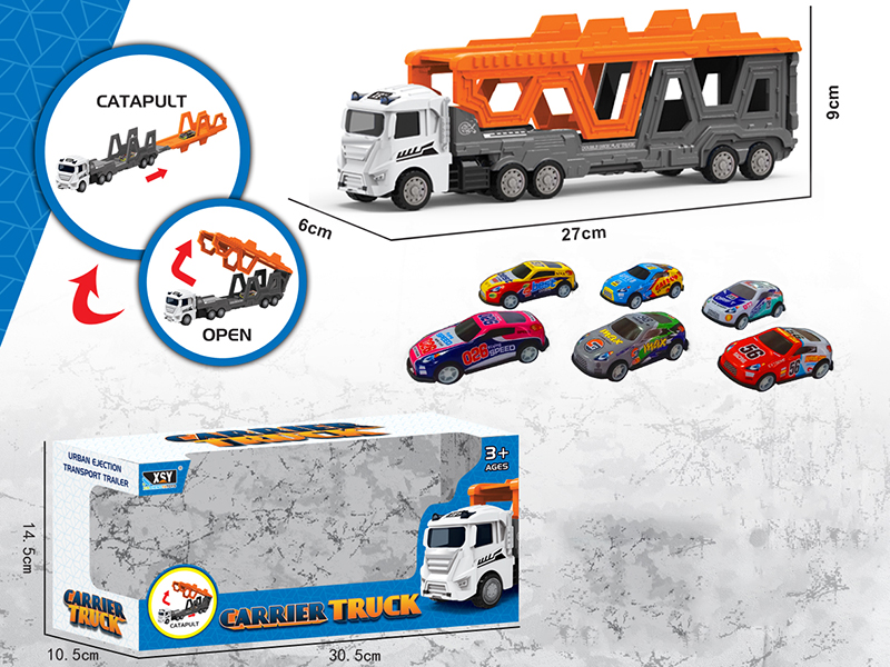 Alloy City Car Folding Ejection Carrier Truck
