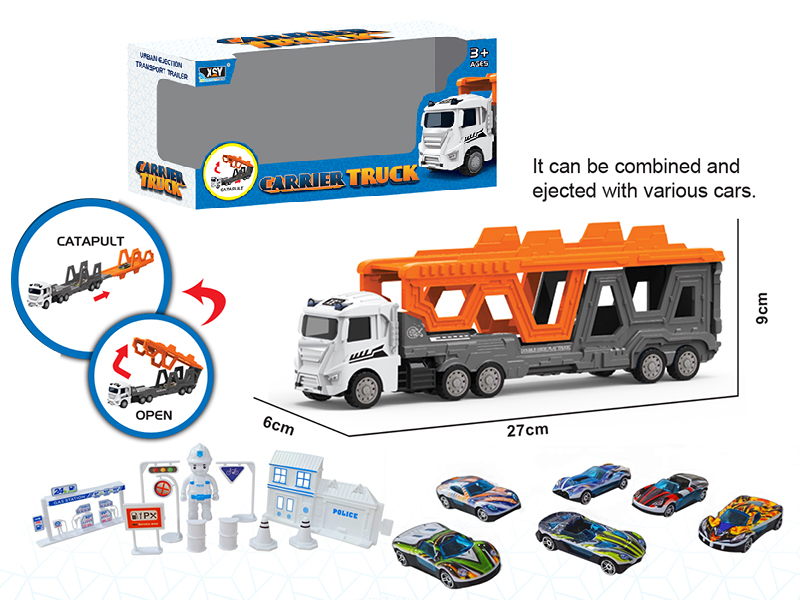 Alloy City Cars Folding Ejection Carrier Truck