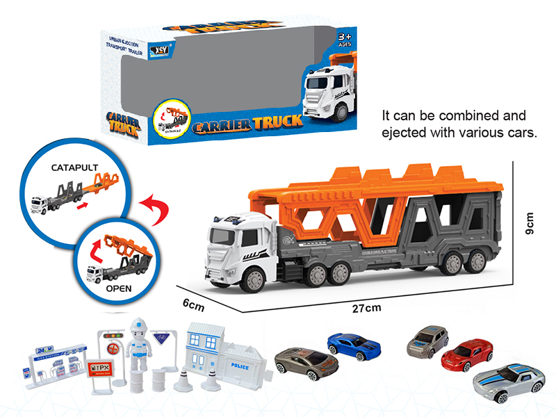 Alloy City Cars Folding Ejection Carrier Truck