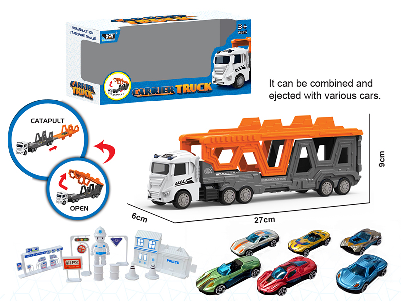 Alloy City Cars Folding Ejection Carrier Truck