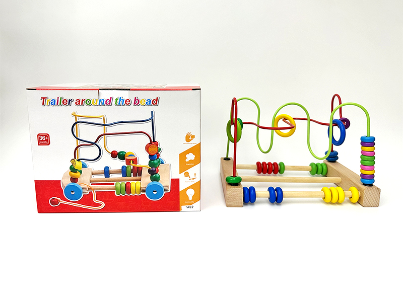 Wooden Puzzle Two Track Bead Winding