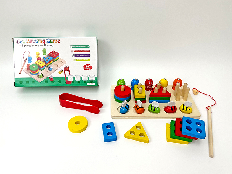 Wooden Multifunctional Geometric Pole Fishing