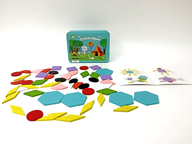 50PCS Wooden Shape Puzzle