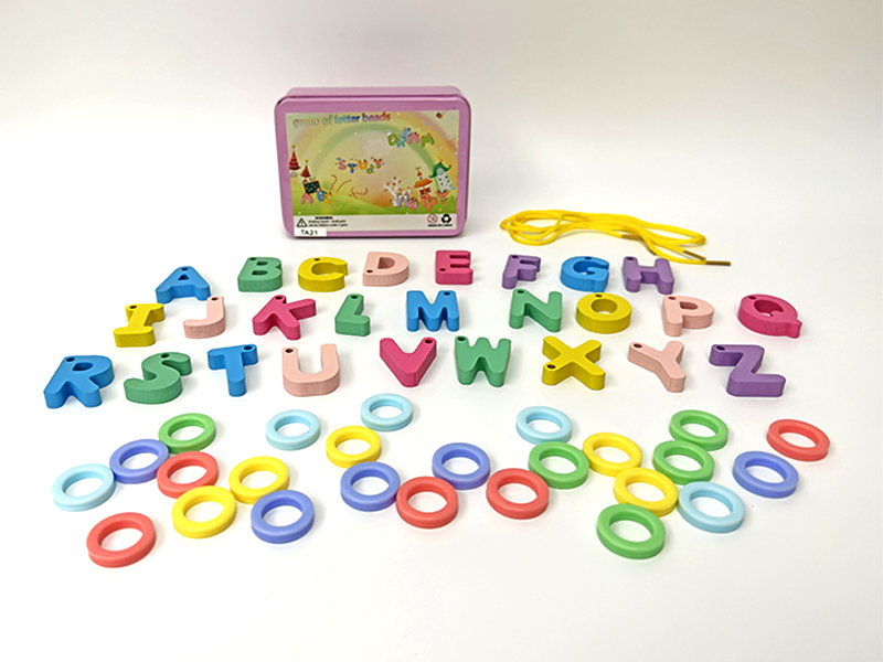 51PCS Wooden Letter Bead