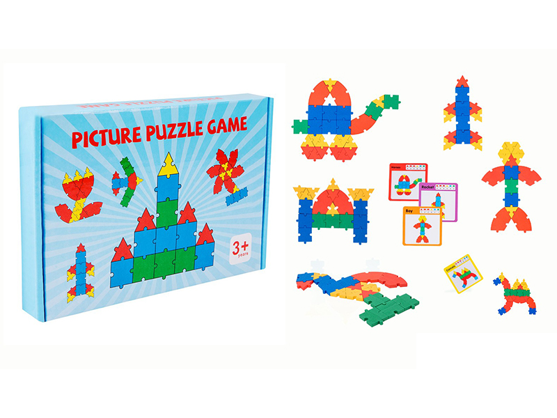 Wooden Creative Pattern Building Block Puzzle