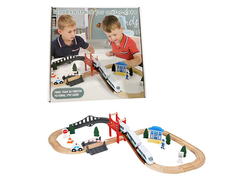 Wooden Rail High-Speed Train