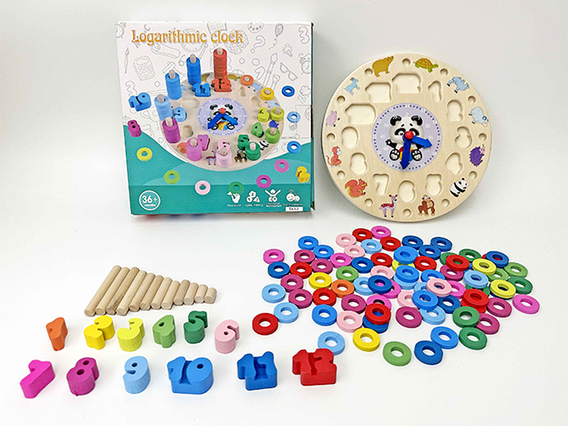 Wooden Clock Logarithmic Board