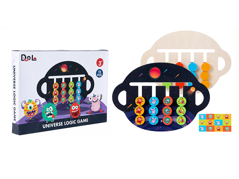 Wooden Space Four Color Chess Game