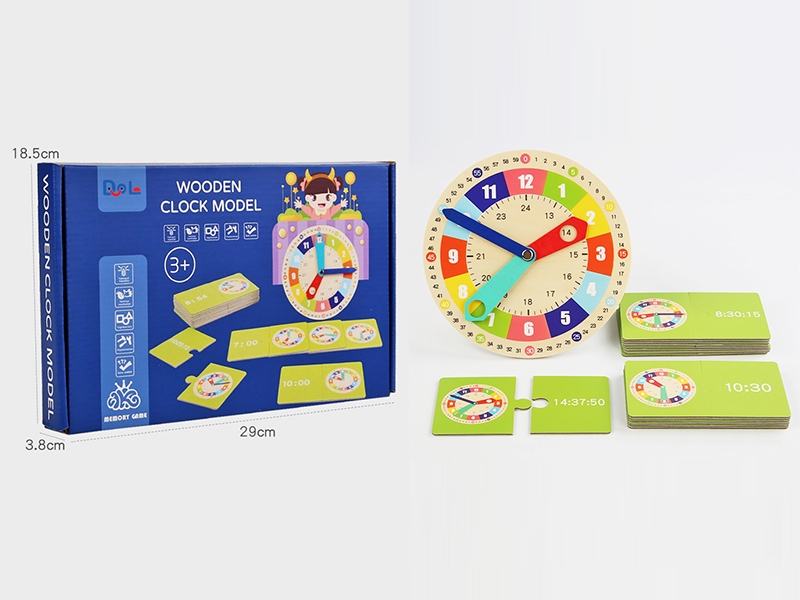 Wooden Clock Time Cognition