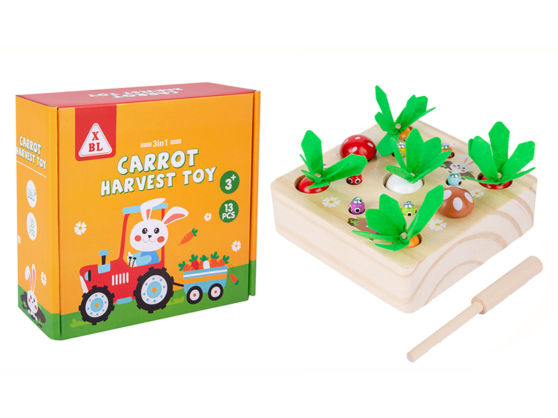 Wooden Pulling Out Radishes And Catching Insects Game