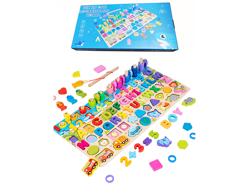 Wooden Multifunctional Letter Traffic Logarithmic Board