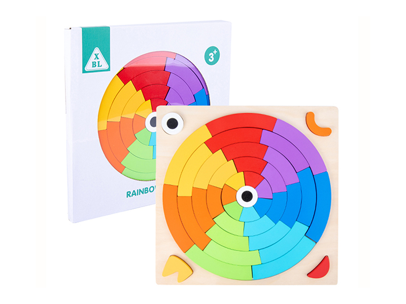 Wooden Rainbow Building Blocks