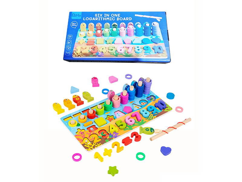 Wooden Fishing Shape Digital Logarithmic Board