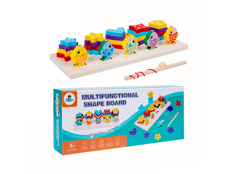 Wooden Fishing Five Sets Of Pillars