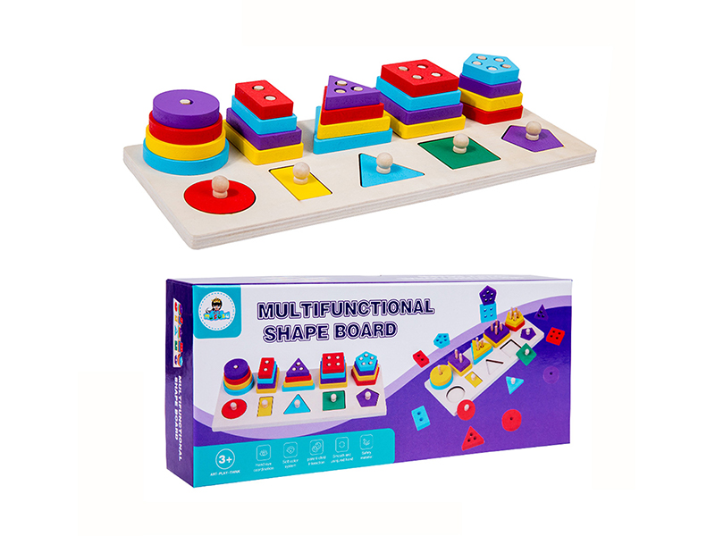 Wooden Five Sets Of Columns In Shape