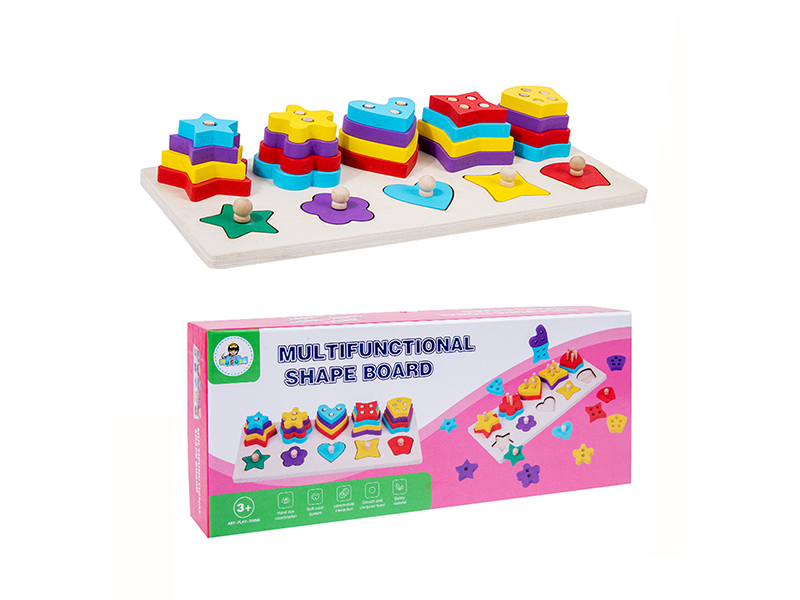 Wooden Five Sets Of Columns In Shape