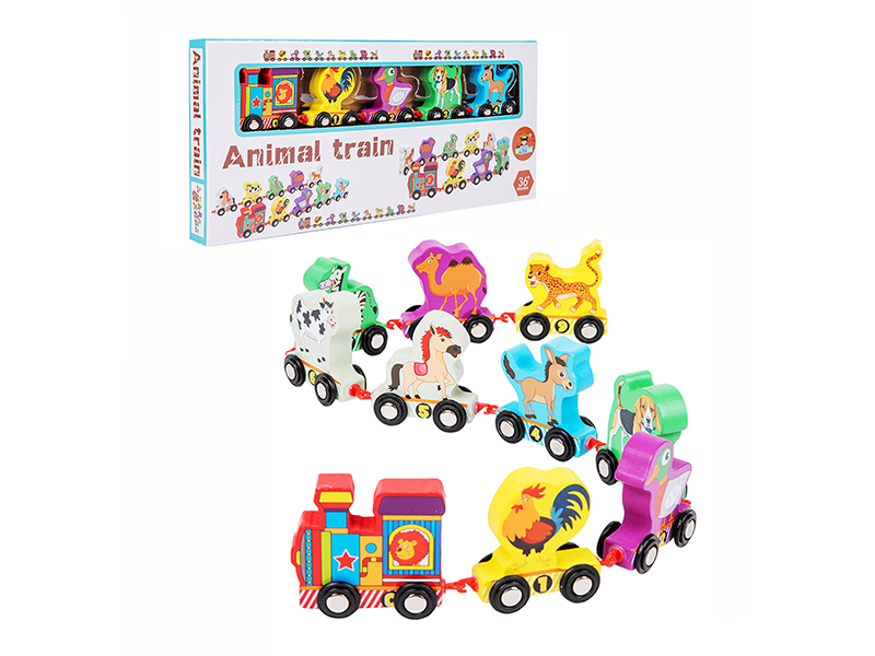 Wooden Animal Train