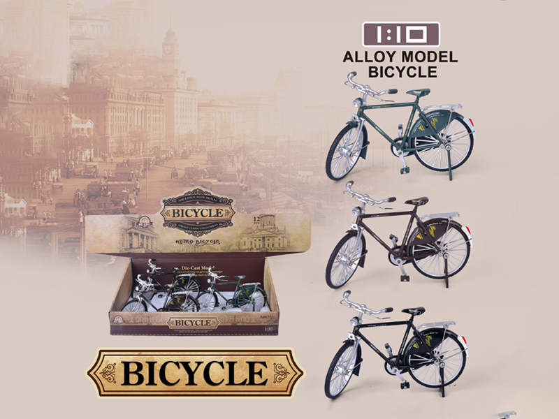 12Pcs 1:8 Alloy Retro Bicycle